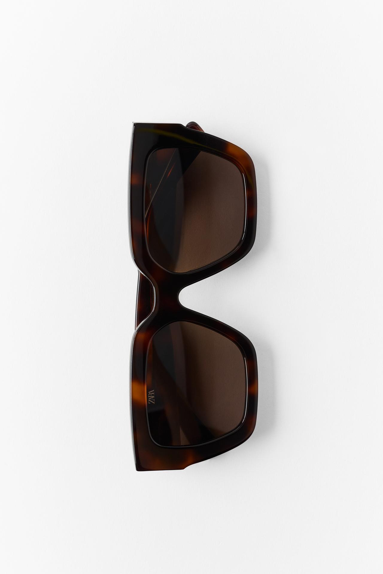 SQUARE SUNGLASSES — Brown