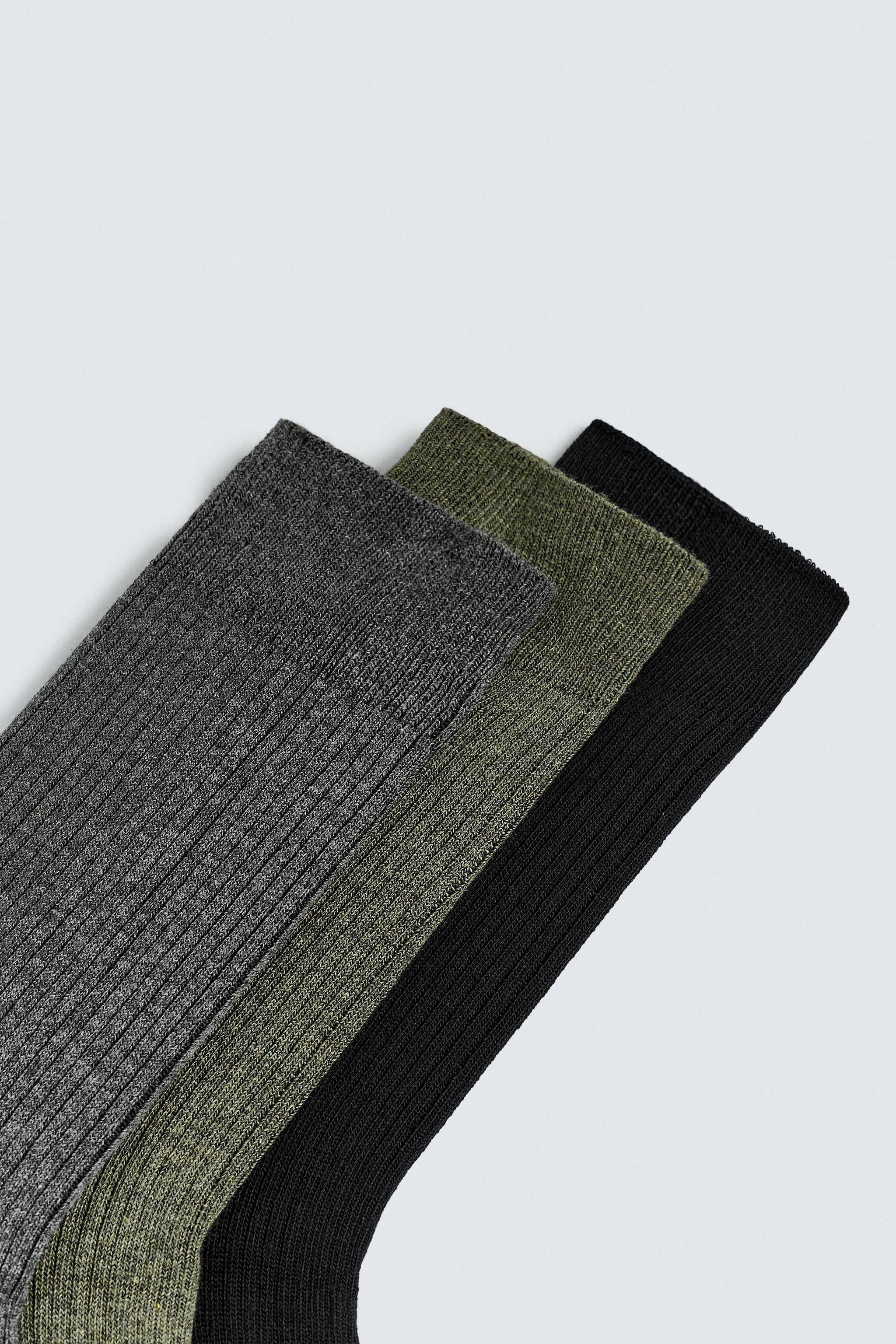 3-PACK MEDIUM WEIGHT RIBBED SOCKS