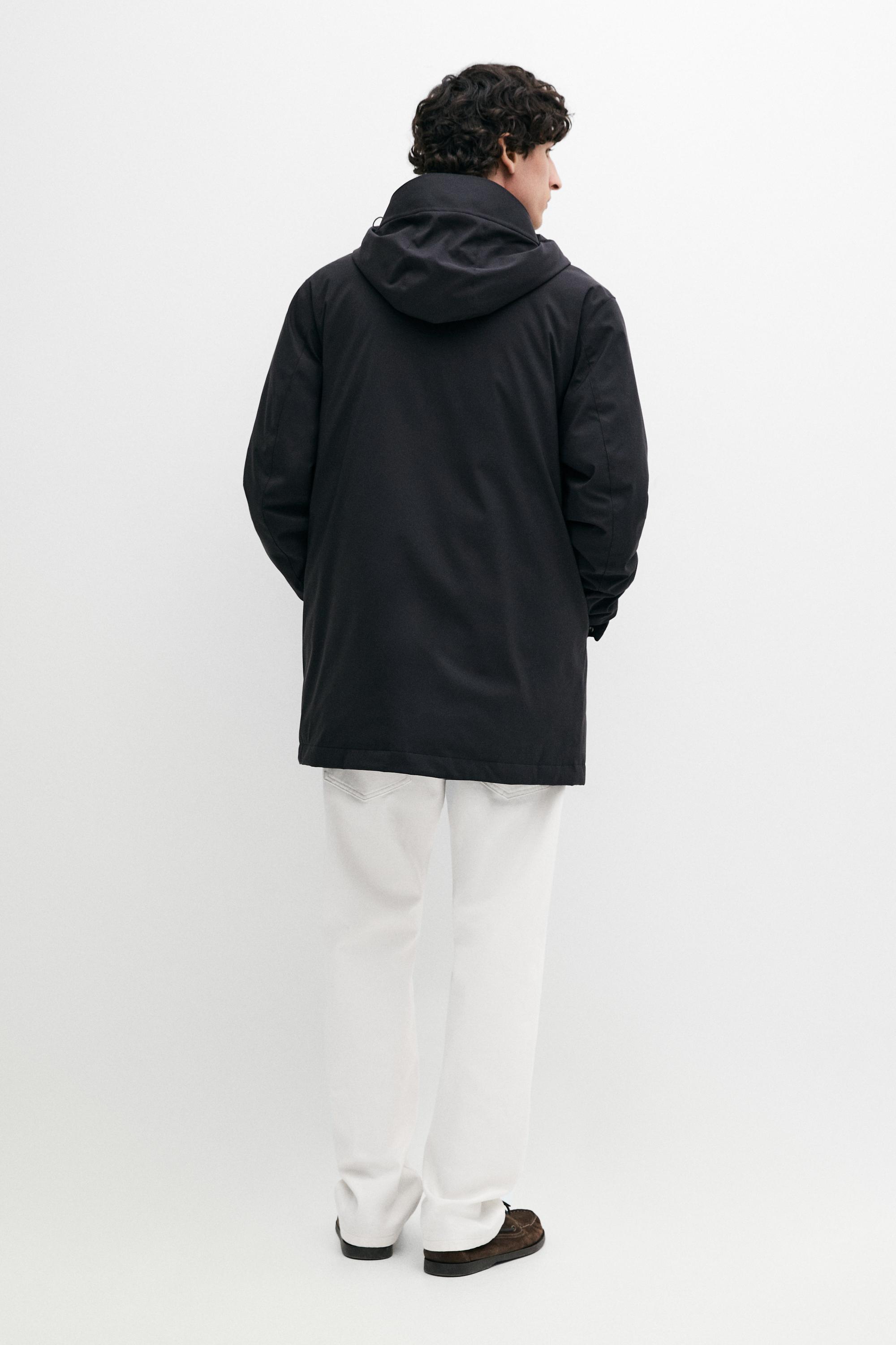 Water-repellent puffer parka