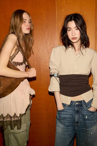 BERMUDA JORTS DENIM TRF DÉCHIRURES TAILLE MOYENNE - Bleu clair de Zara - Image 2