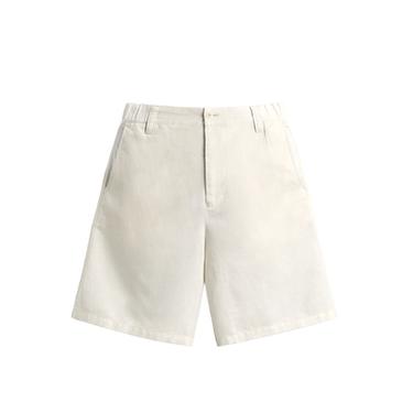 Zara REGULAR FIT HEMP-COTTON SHORTS - White