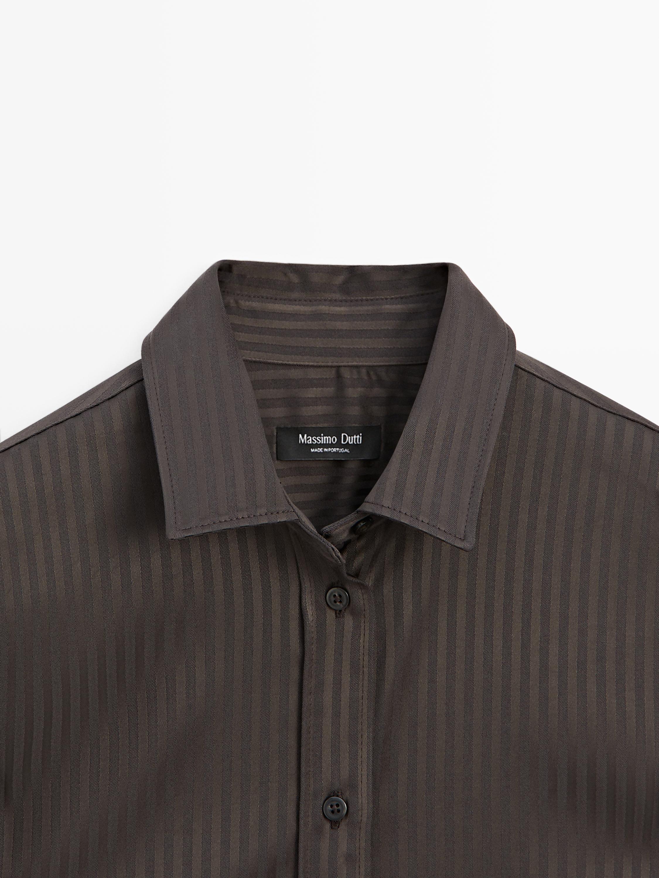 Striped flowing shirt