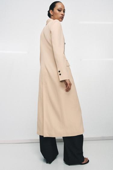 ZW COLLECTION FLOWING DOUBLE-BREASTED COAT - Beige by Zara - Image 2