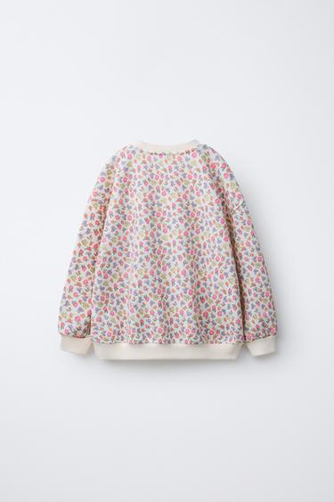 FLORAL AND SLOGAN SWEATSHIRT - Multicoloured by Zara - Image 1