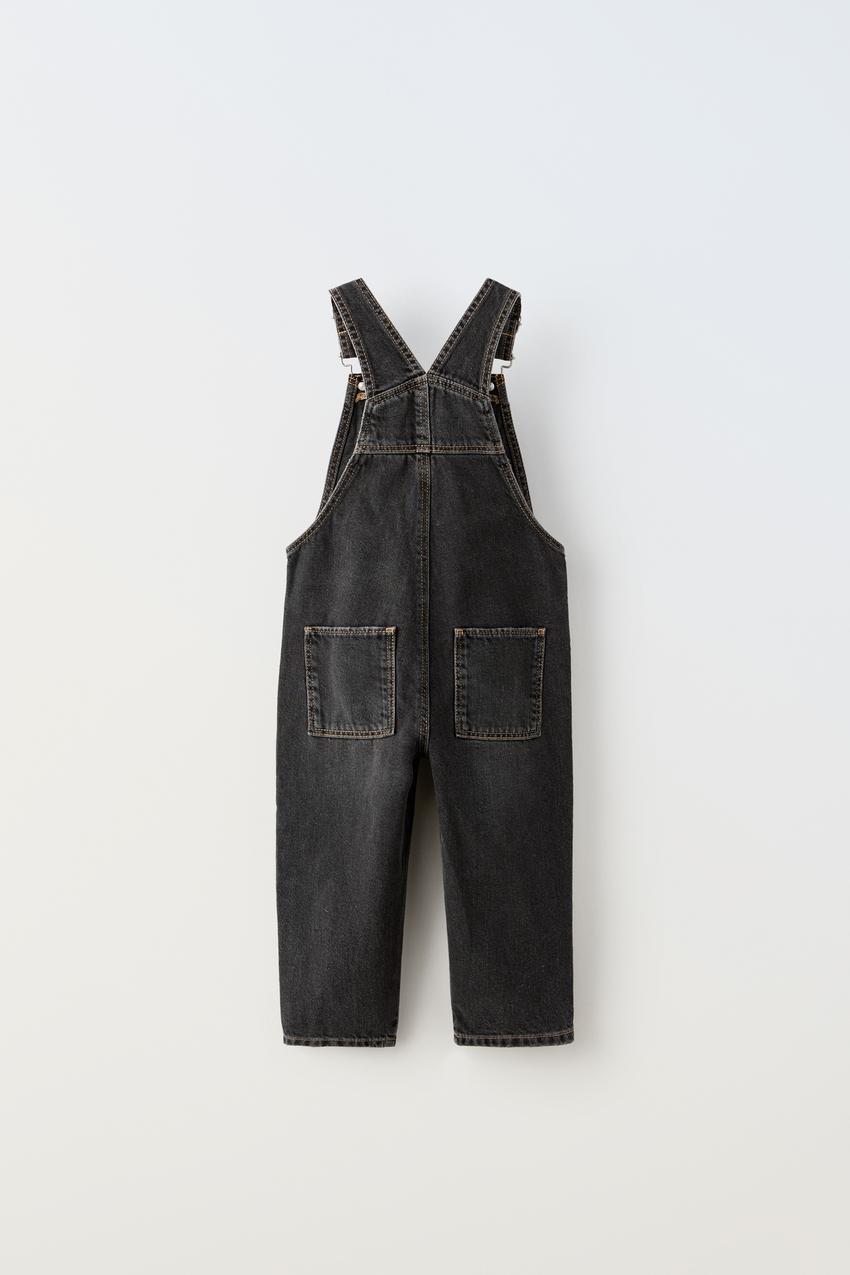 Combinaison Salopette Jean Zara Zara Blue Denim Jumpsuit With Zip