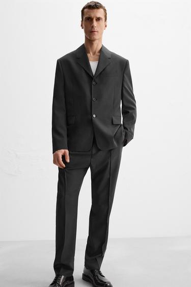 LIMITED EDITION WOOL SUIT BLAZER - Anthracite grey by Zara - Image 10