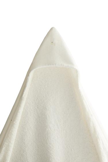 EMBROIDERED MUSLIN HOODED BABY TOWEL - Ecru by Zara