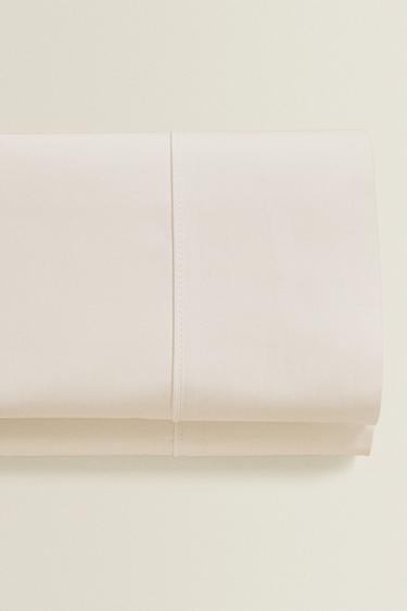 PERCALE FLAT SHEET (300 THREAD COUNT) - Ecru by Zara