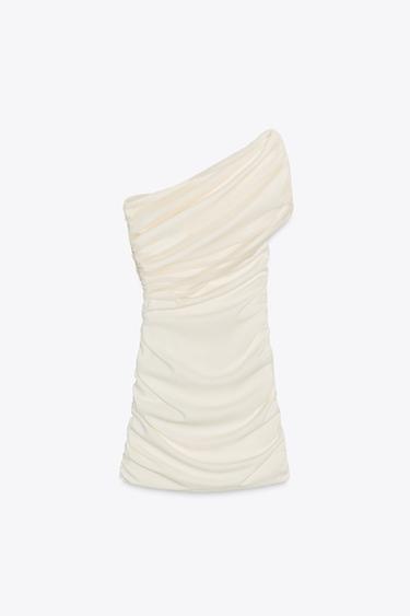 CONTRAST SHORT DRESS - Oyster-white by Zara - Image 6