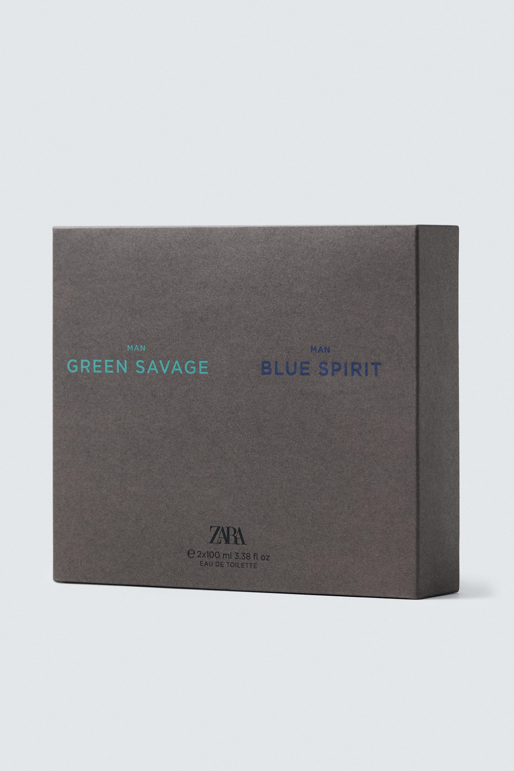GREEN SAVAGE + BLUE SPIRIT EDT 2X100ML / 3.38 oz — TINTED LEATHER