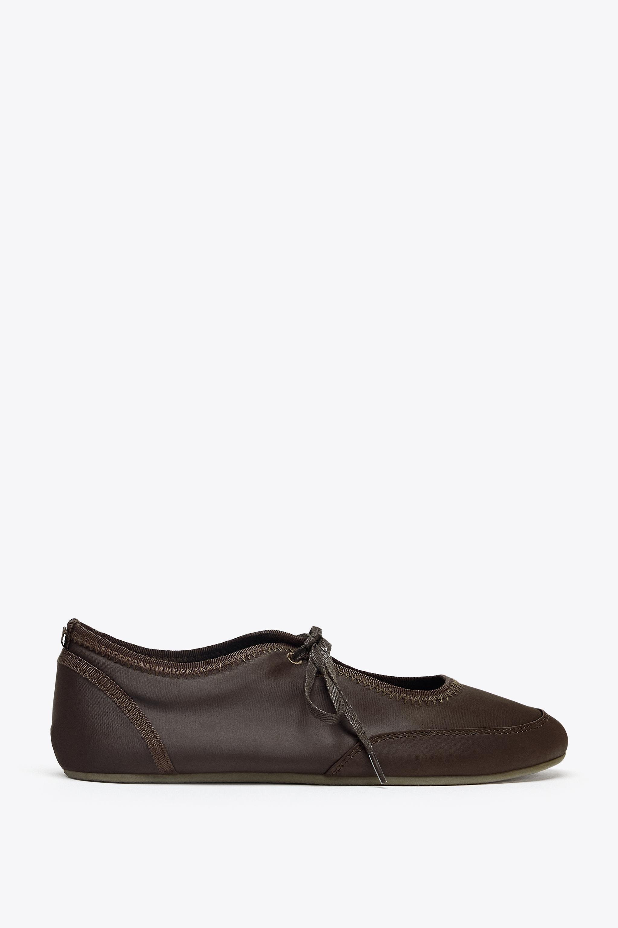 スポーティーリボンバレリーナ - ブラウン | ZARA Japan / 日本