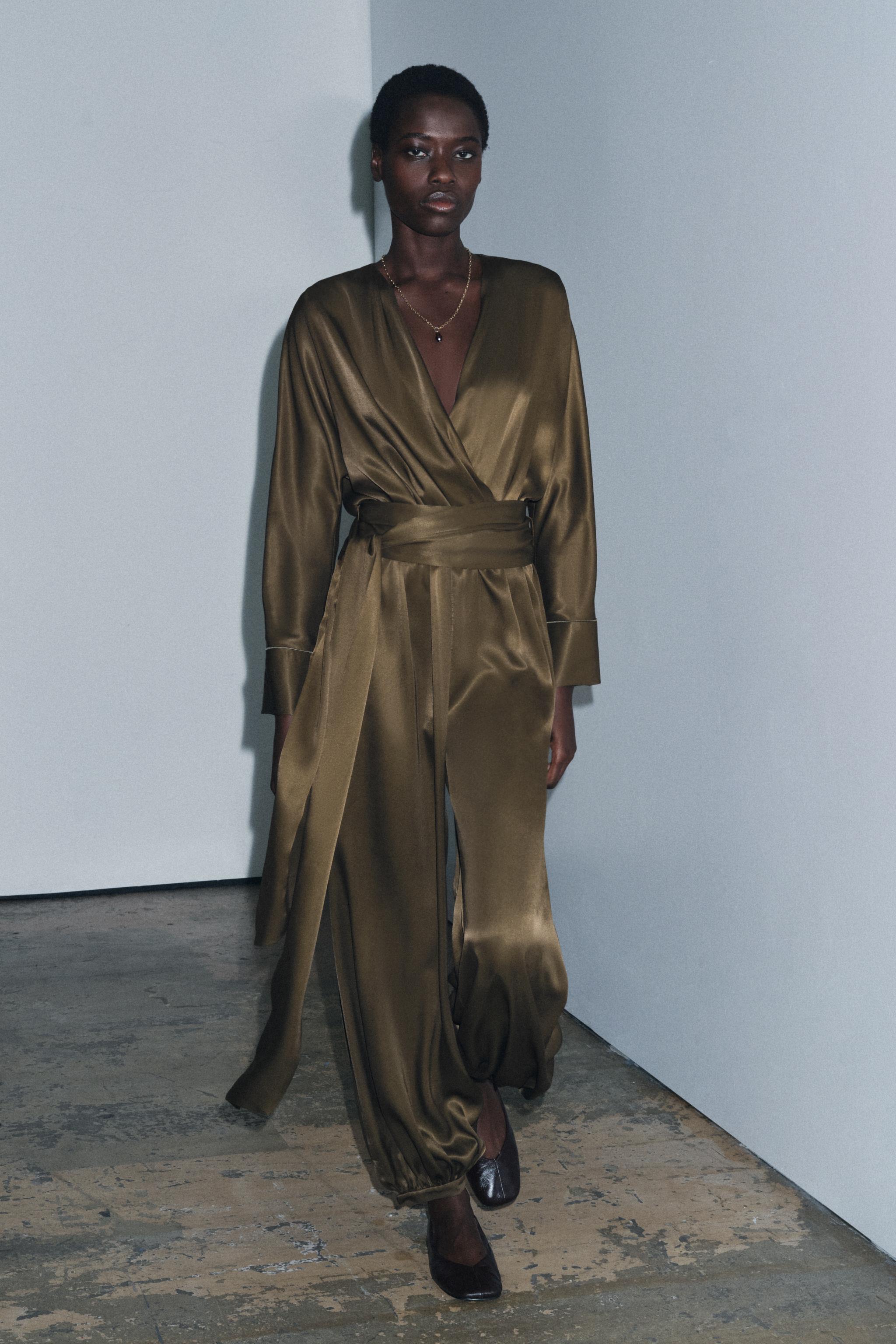 ZW COLLECTION SATIN EFFECT BLOOMER JUMPSUIT