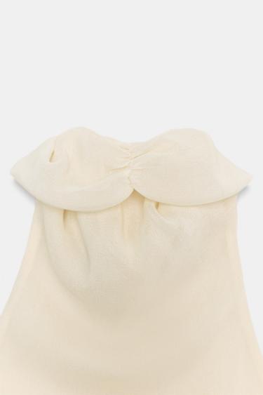 FLOWING HALTER TOP - Ecru by Zara - Image 7