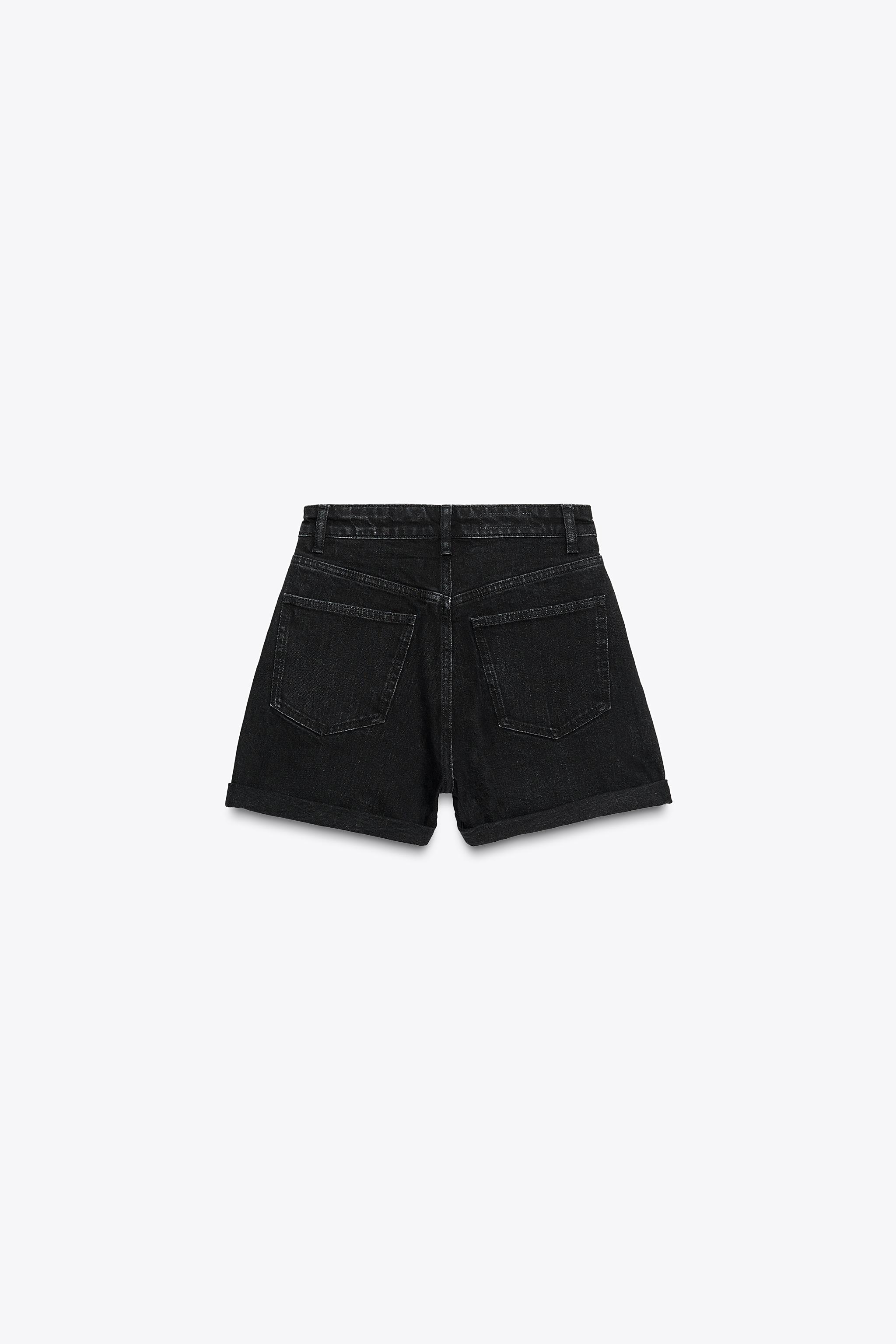 ZARA かわいい カーブハイウエストTRFデニムショーツ カーブハイウエストTRFデニムショーツ - ブルー | ZARA Japan / 日本