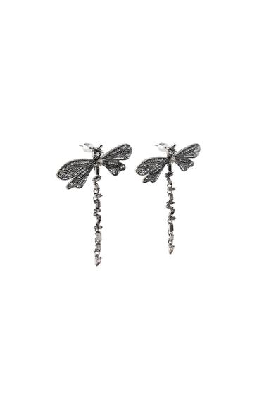 PENDIENTES LIBÉLULA BRILLOS - Plata de Zara