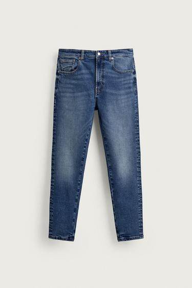 JEANS SKINNY CROPPED FIT - Azul da Zara