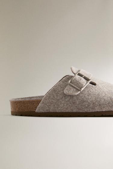 SABOT FEUTRE BOUCLE - Marron de Zara - Image 4