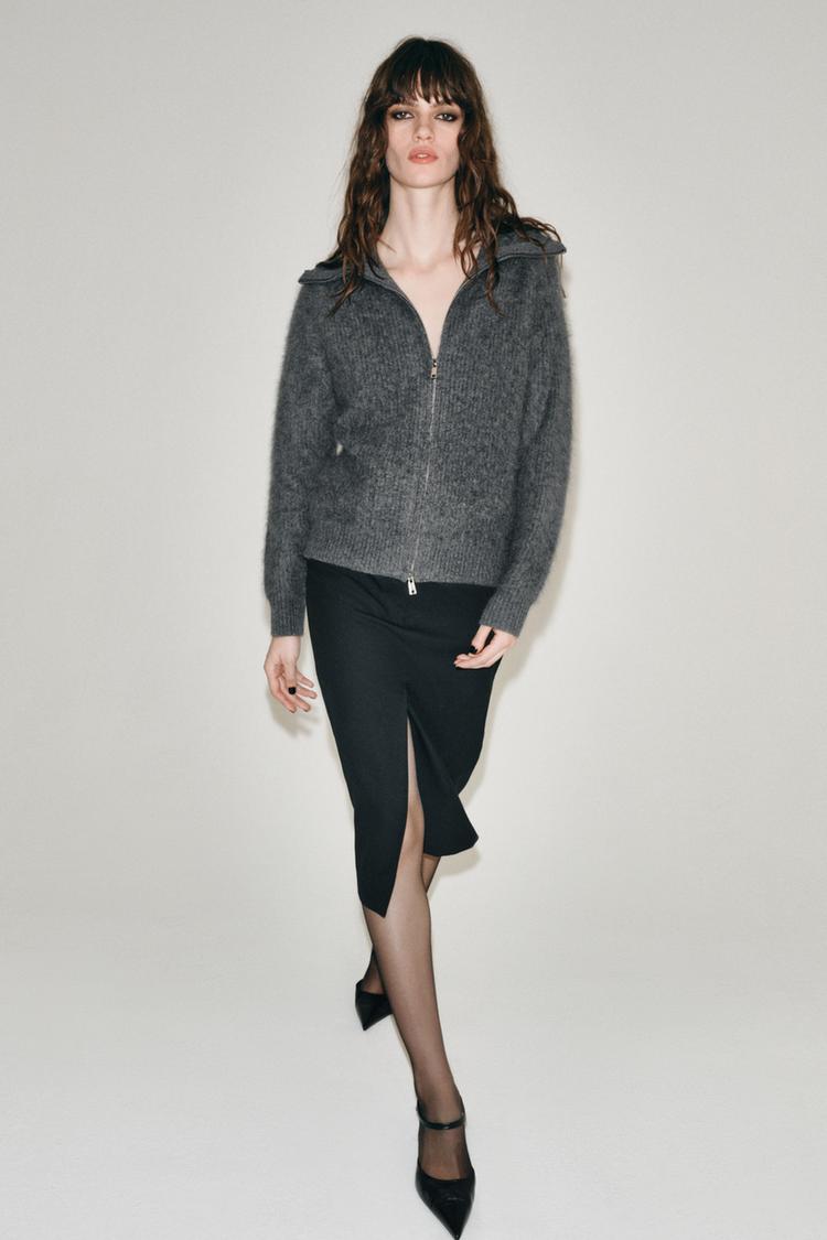 Chaqueta 100 lana cremallera