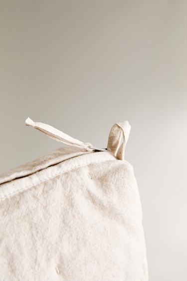 CHILDREN'S POPLIN AND LINEN WASH BAG - Ecru by Zara - Image 2