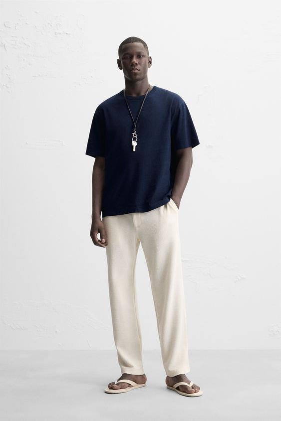 TEXTURED CHINO PANTS