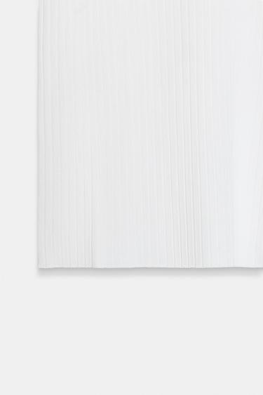 TOP CÔTELÉ EN MAILLE À MANCHES COURTES - Blanc de Zara - Image 6