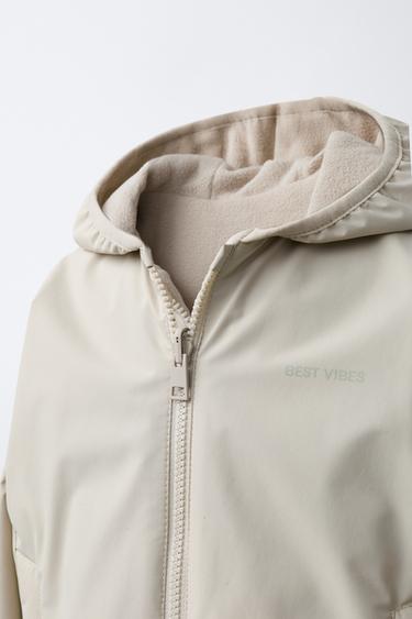 BLOUSON NYLON RÉVERSIBLE POLAIRE - Écru de Zara - Image 5