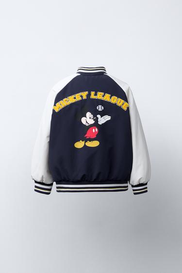 MICKEY MOUSE © DISNEY WATER-REPELLENT VARSITY BOMBER JACKET - Navy blue by Zara - Image 3