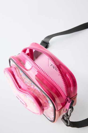 VINYL HEART CROSSBODY BAG - Pink by Zara - Image 3