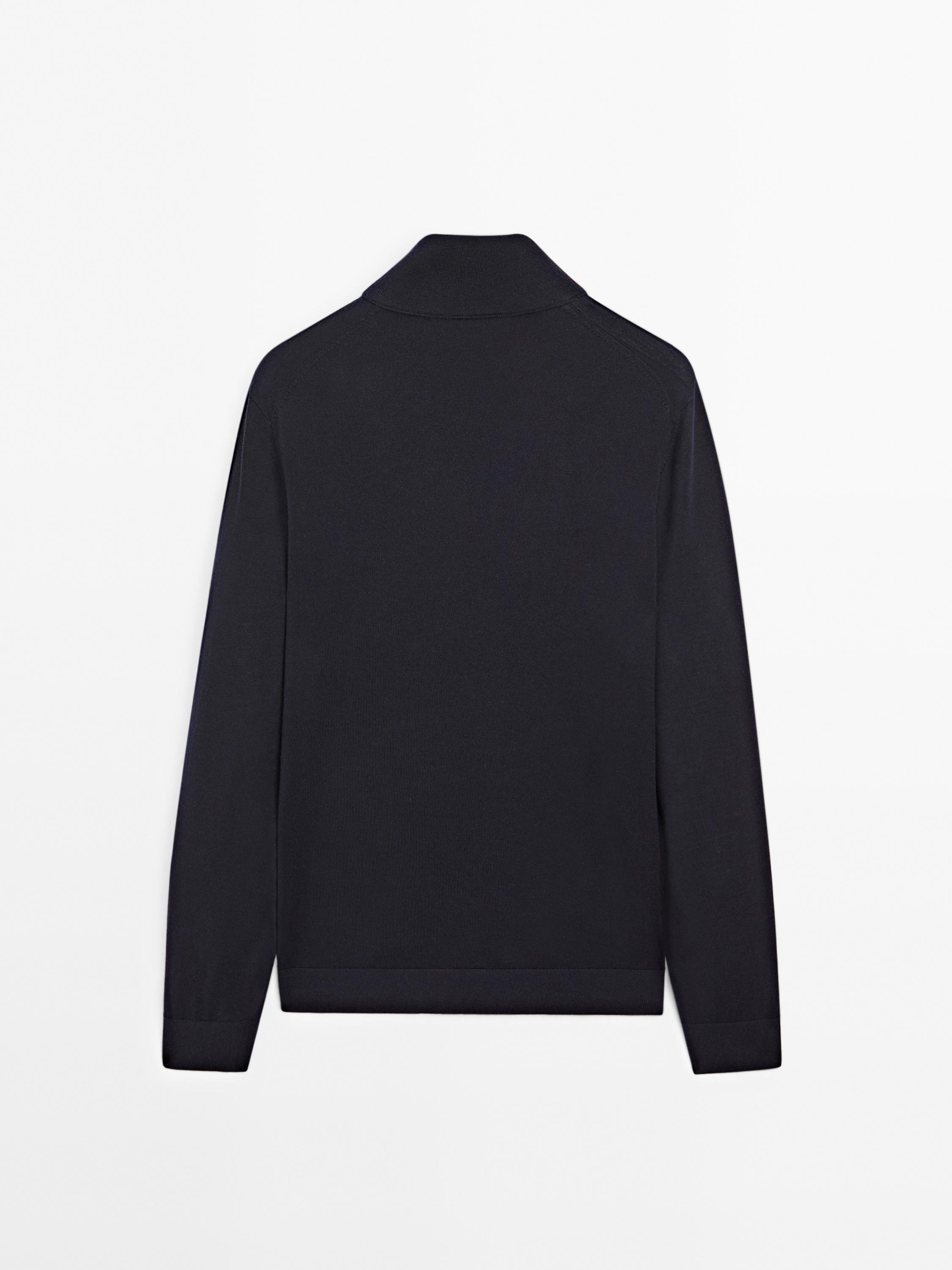 Pull en maille à col zippé