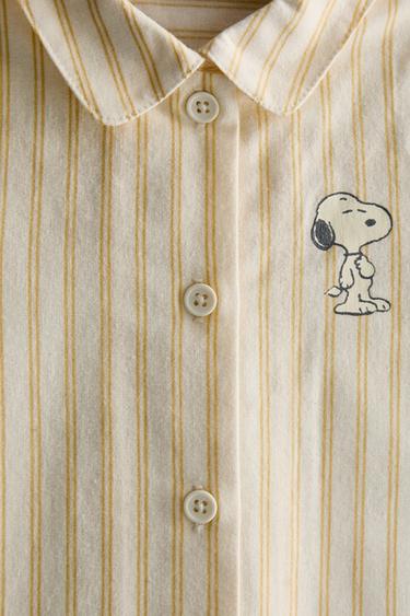 CHILDREN'S PEANUTS™ FLANNEL ROMPER - Light beige by Zara - Image 4