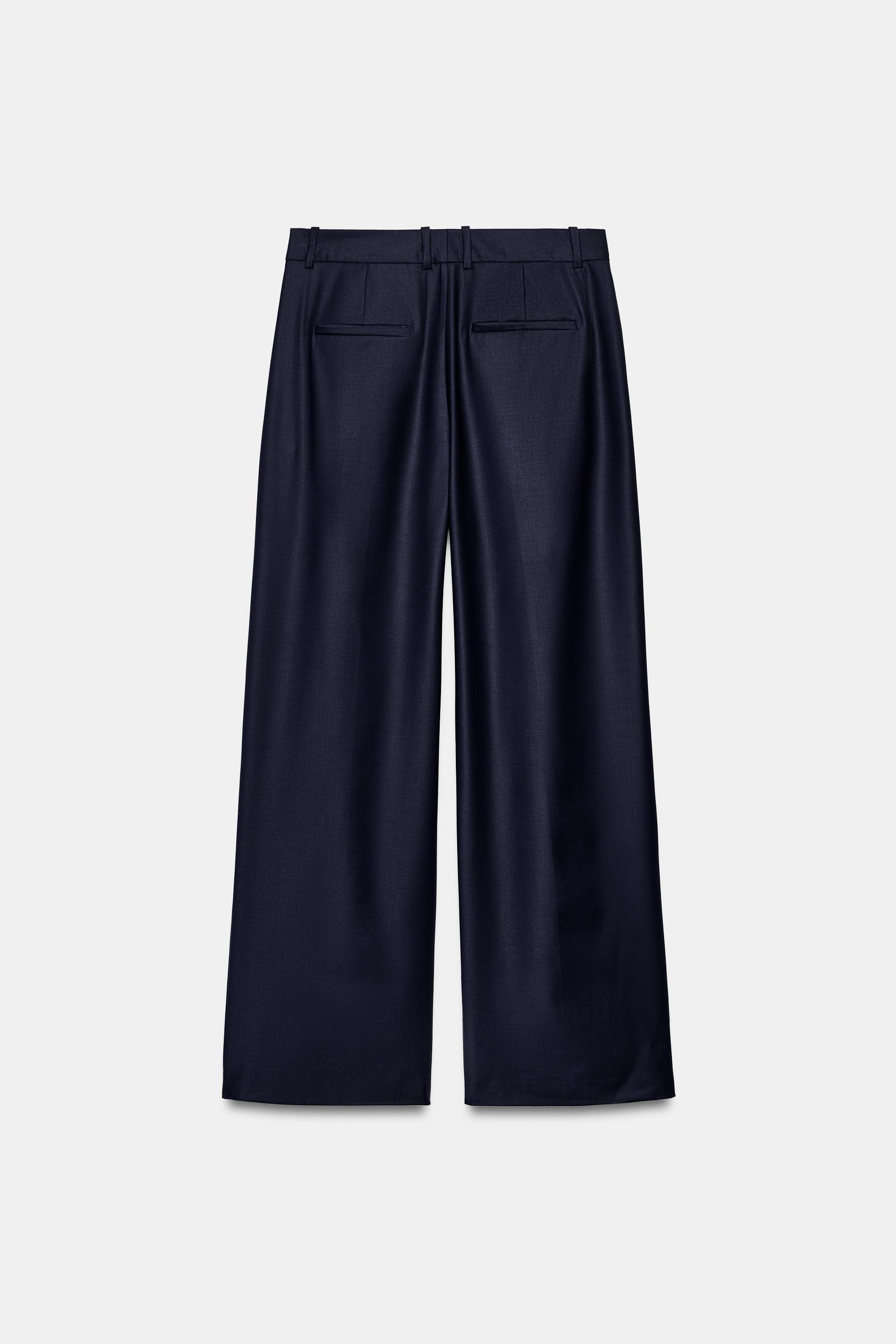 ZW COLLECTION WOOL-BLEND DARTED PANTS
