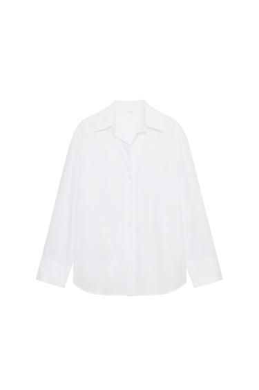 CAMICIA BASIC IN POPELINE - Bianco di Zara
