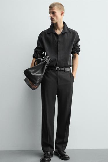 TROUSERS WITH SIDE STRIPE - Black by Zara - Image 4