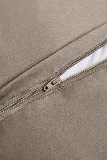 QUILTED CUSHION COVER WITH RAISED DESIGN - Brown / Taupe by Zara - Image 3