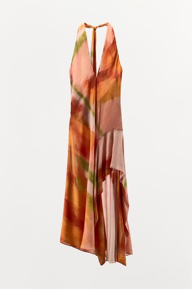 LONG PRINTED DRESS - Oranges by Zara - Image 0