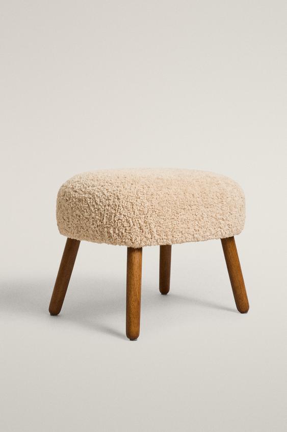 TERRY FOOTREST STOOL - Dark beige by Zara - Image 0