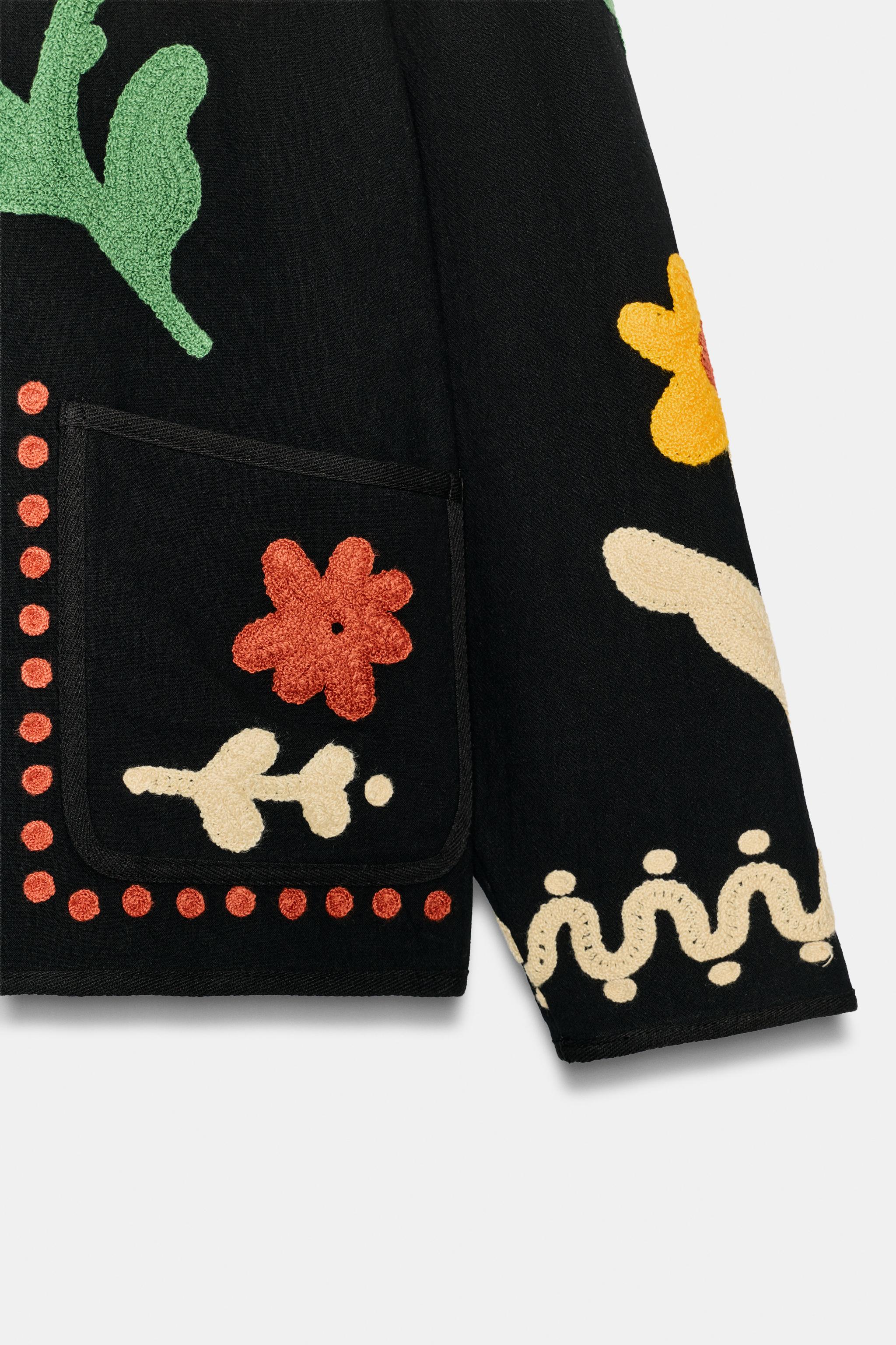 BLOUSON À FLEURS BRODÉES