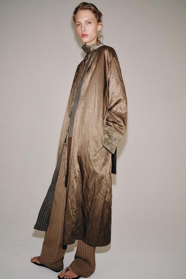 KIMONO JACQUARD FOULARD ZW COLLECTION - Rose pâle de Zara - Image 4