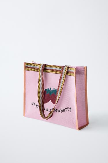 STRAWBERRY TOTE BAG - Pink by Zara - Image 1