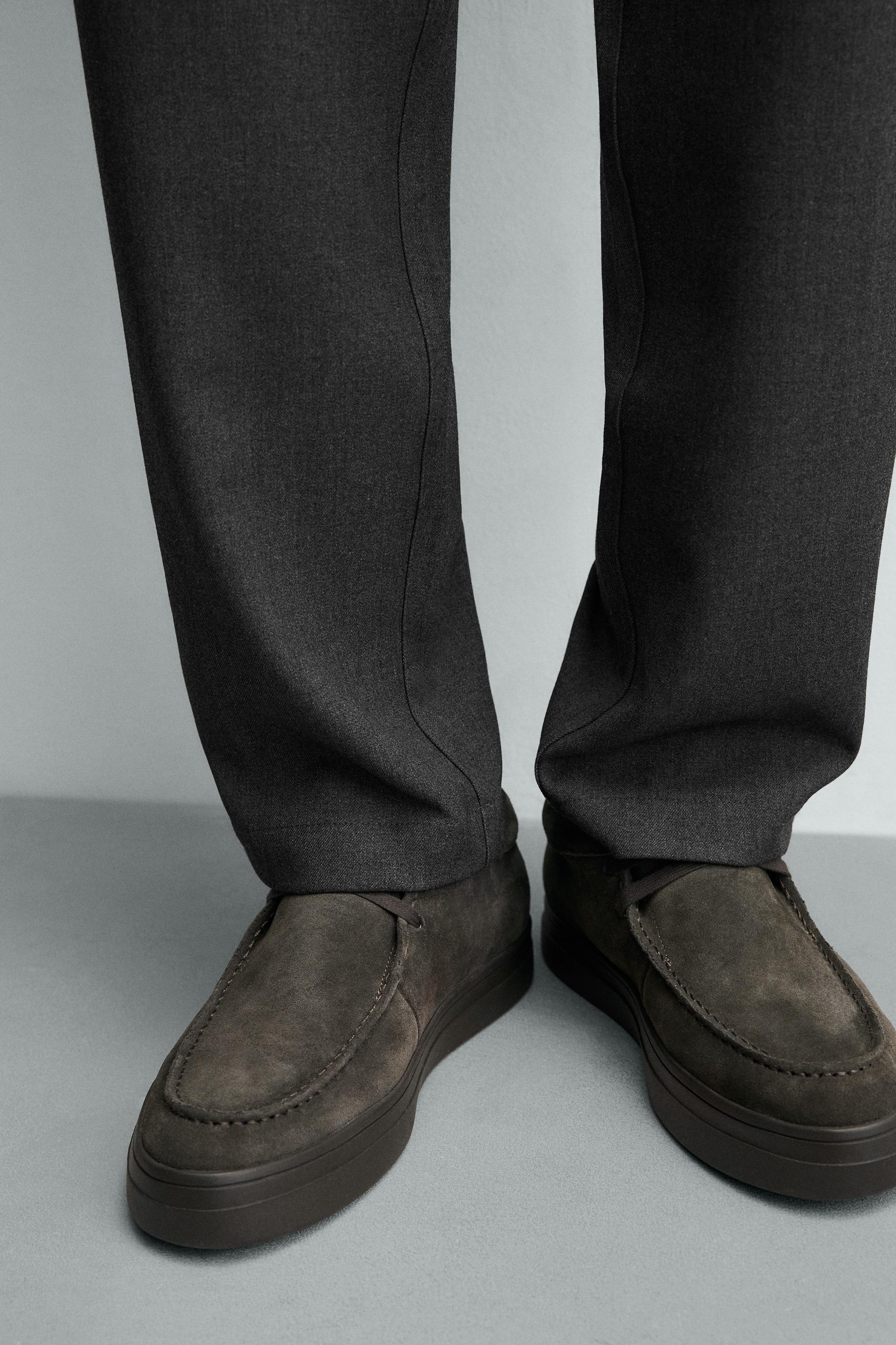 LEATHER RAISED SEAM SHOES