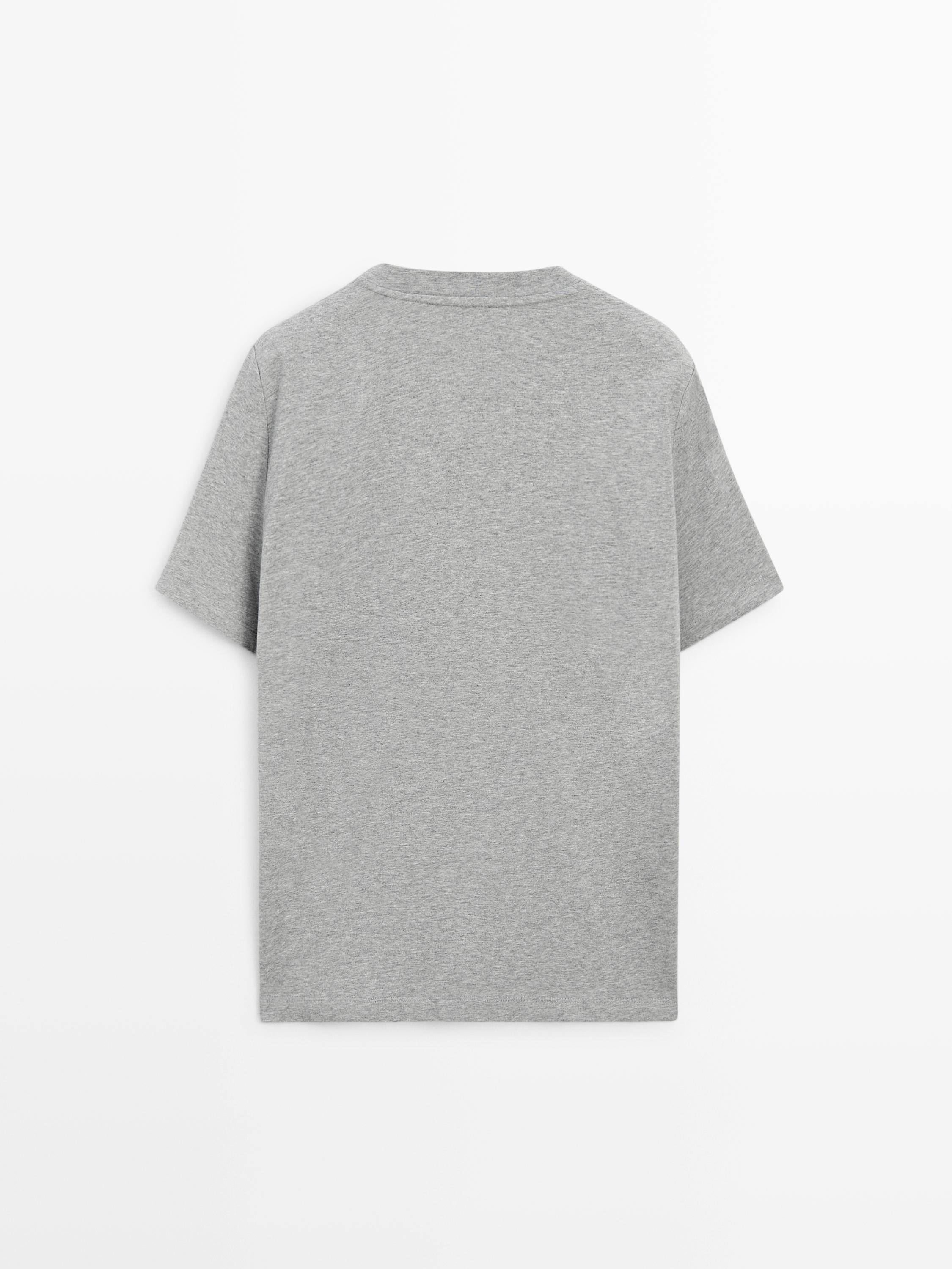 Short sleeve cotton melange T-shirt