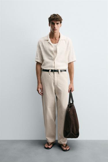 Zara JACQUARD SHIRT - Oyster-white - Image 0
