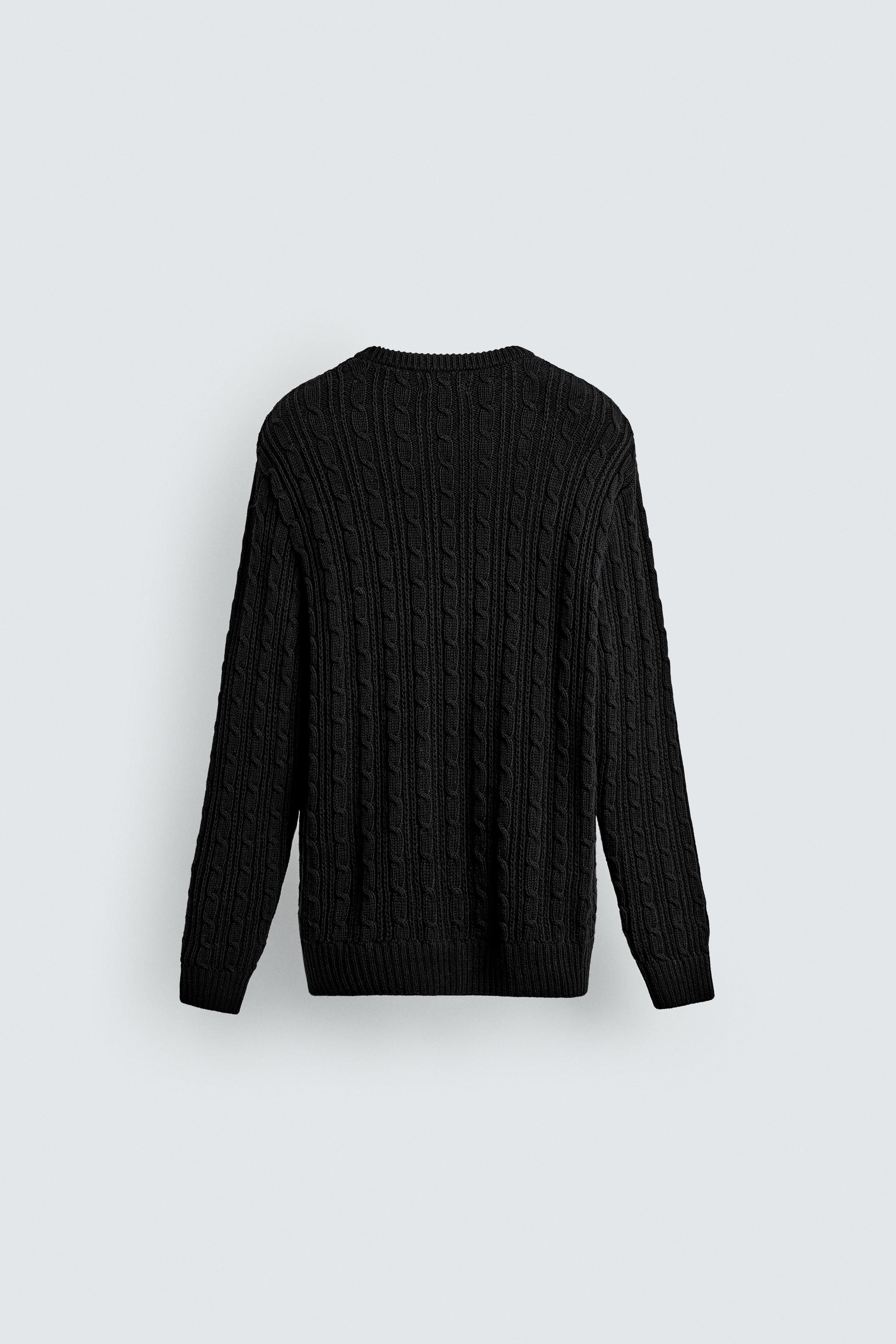 ケーブルニットセーター - ブルー | ZARA Japan / 日本