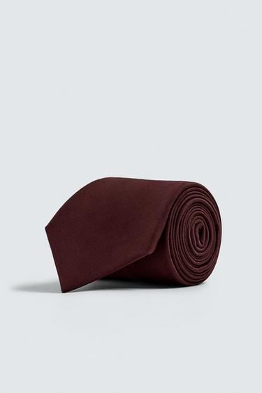 CORBATA 100%  LANA - Granate de Zara