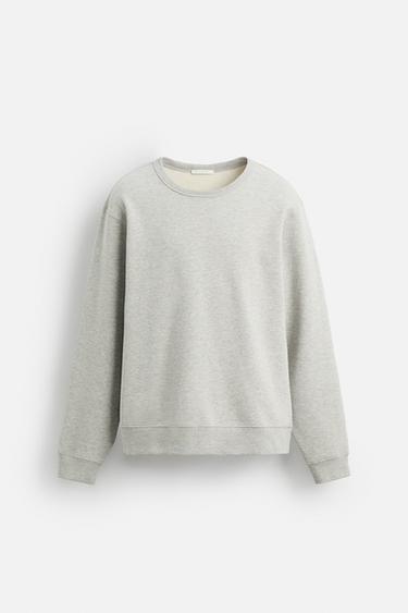 SUDADERA BÁSICA CREW NECK - Gris vigoré de Zara