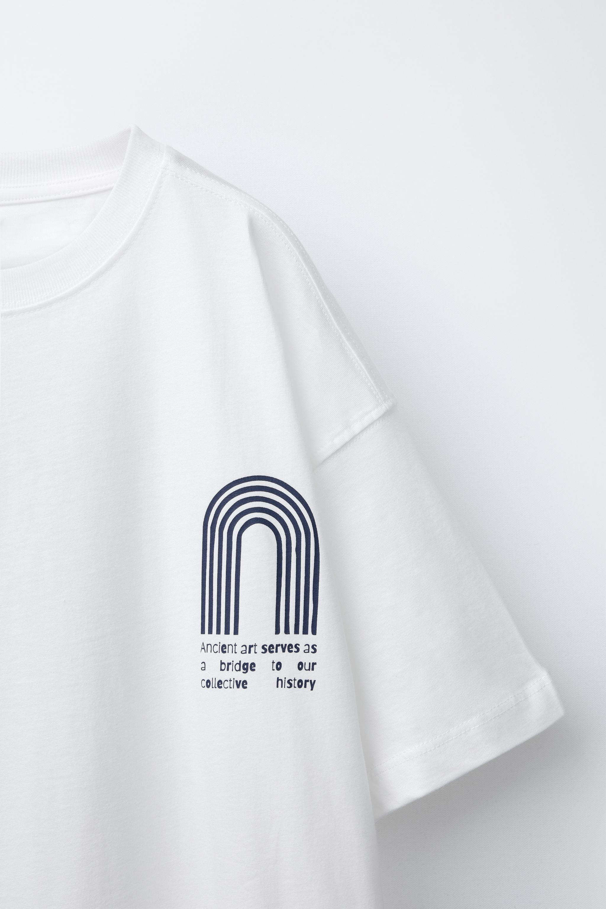 プリントTシャツ - オフホワイト | ZARA Japan / 日本