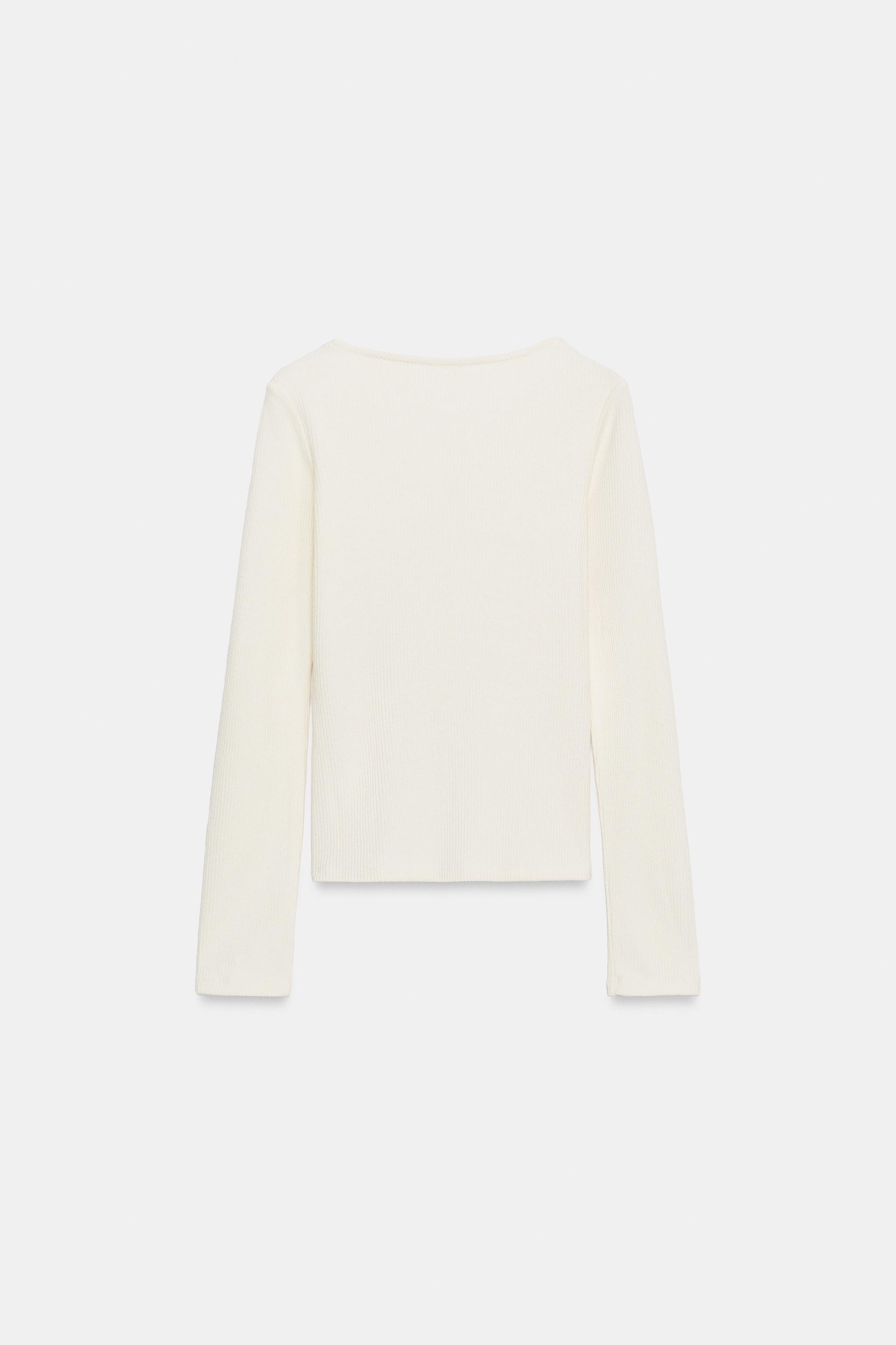 Zara FİTİLLİ AKSESUAR DETAYLI TOP görsel 7
