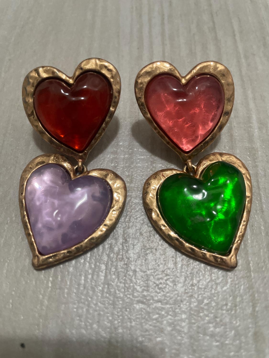 MULTICOLOURED CHARM EARRINGS - Image 2