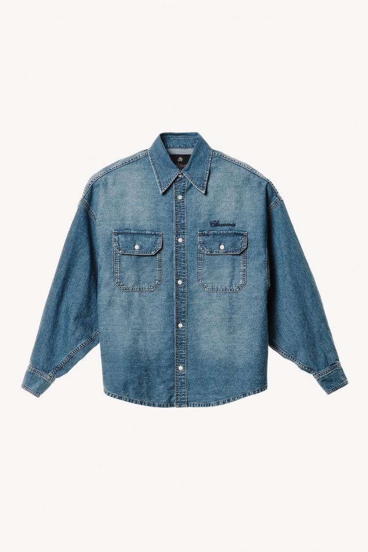 ZARA EMBROIDERED BOXY FIT DENIM SHIRT WILLY CHAVARRIA X ZARA