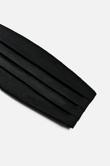SILK TUXEDO SASH BELT - Black by Zara - Image 1
